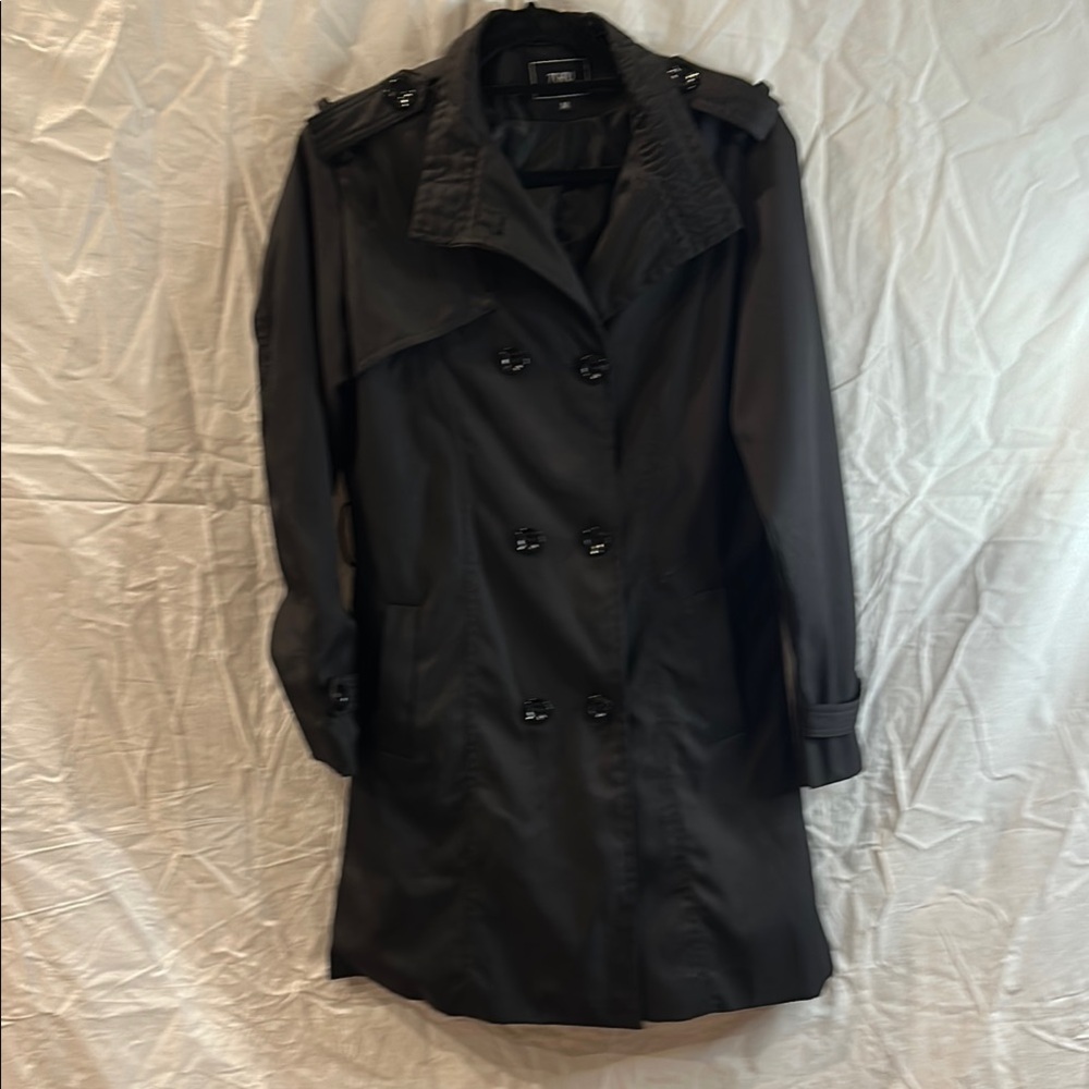 ZSHOW WOMEN'S BLACK TRENCH COAT - MED  ***MISSING BELT***